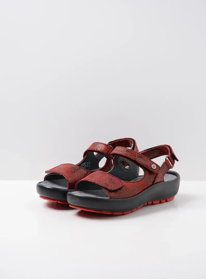 DAMES Wolky Sandalen<Brasilia - rood leer