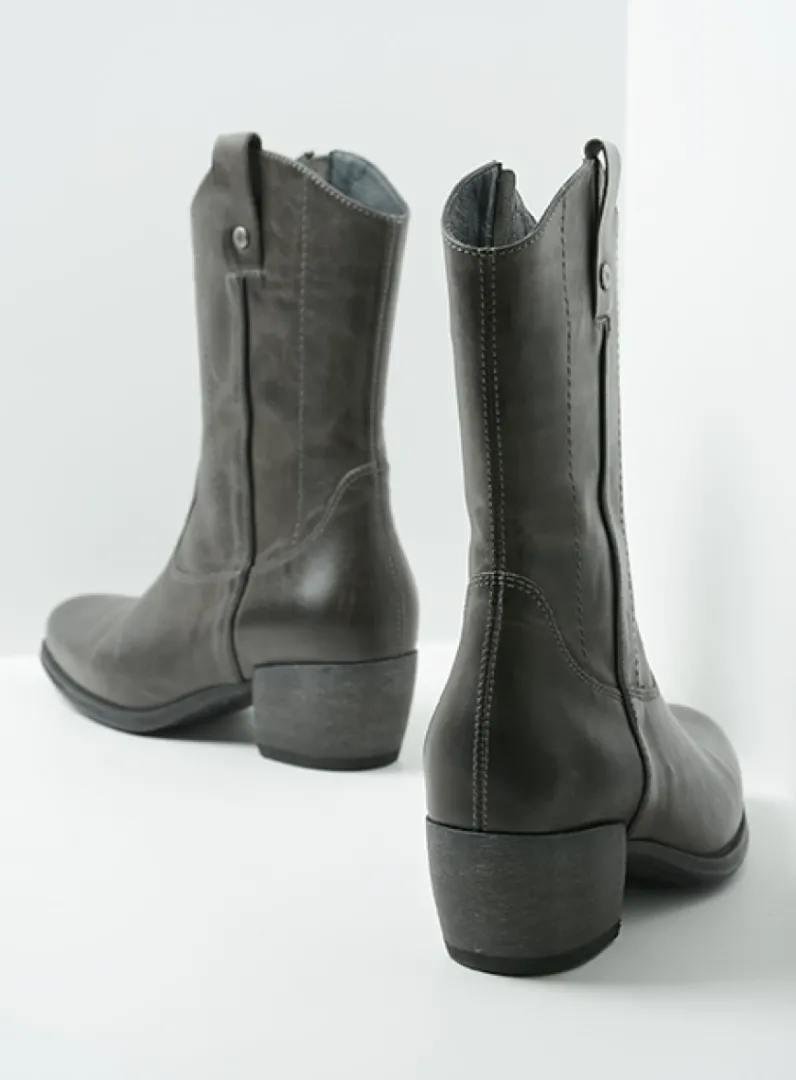 DAMES Wolky Halfhoge Laarzen|Cowboylaarzen<Caprock - antraciet leer