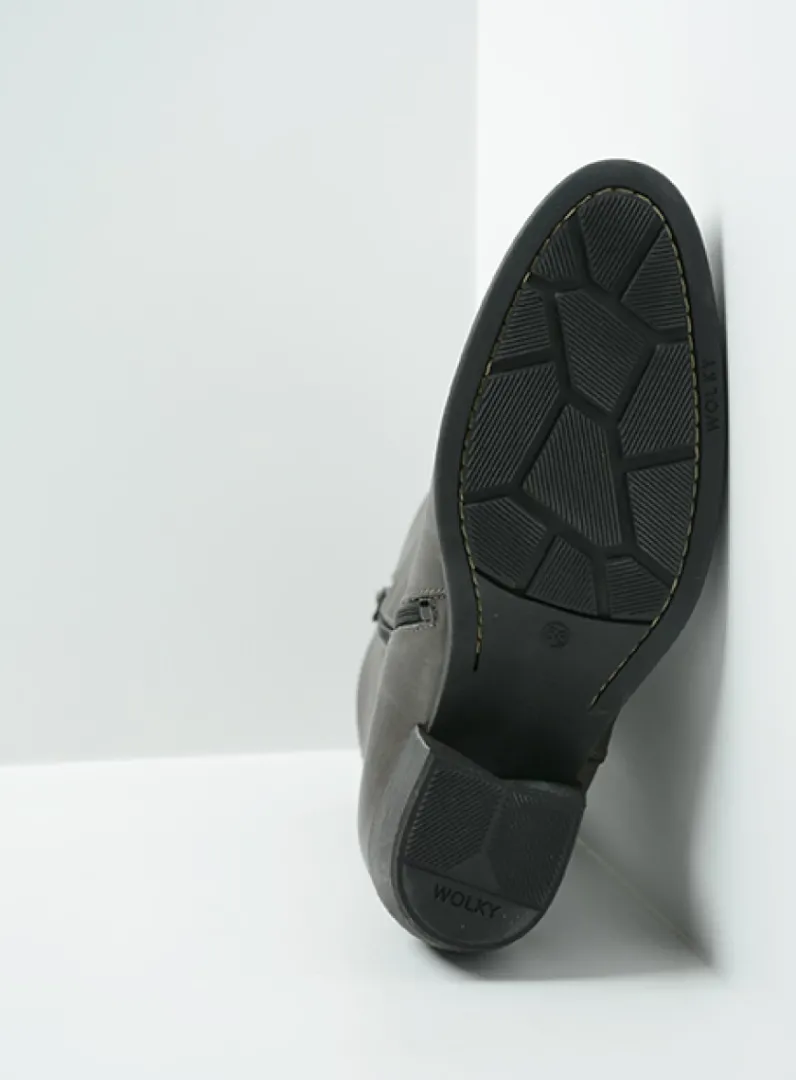 DAMES Wolky Halfhoge Laarzen|Cowboylaarzen<Caprock - antraciet leer