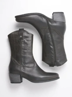 DAMES Wolky Halfhoge Laarzen|Cowboylaarzen<Caprock - cactus leer