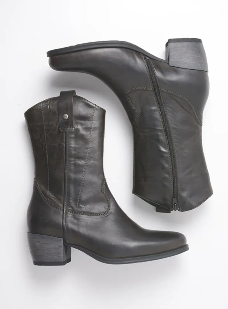 DAMES Wolky Halfhoge Laarzen|Cowboylaarzen<Caprock - cactus leer