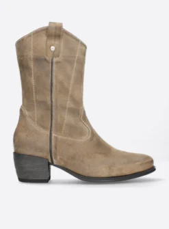 DAMES Wolky Halfhoge Laarzen|Cowboylaarzen<Caprock - taupe suede
