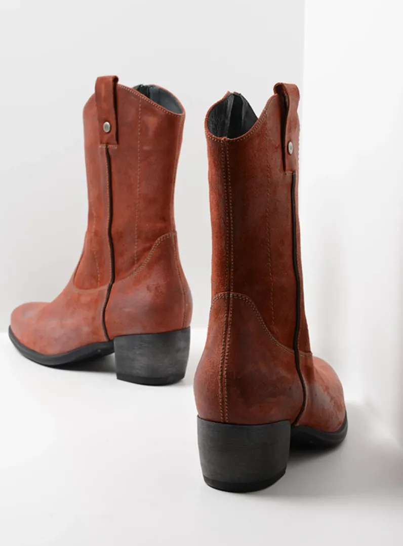 DAMES Wolky Halfhoge Laarzen|Cowboylaarzen<Caprock - terra suede