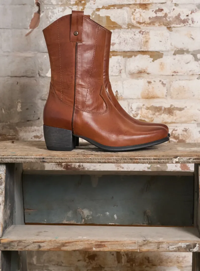 DAMES Wolky Cowboylaarzen|Herfst/Winter<Caprock HV - cognac leer