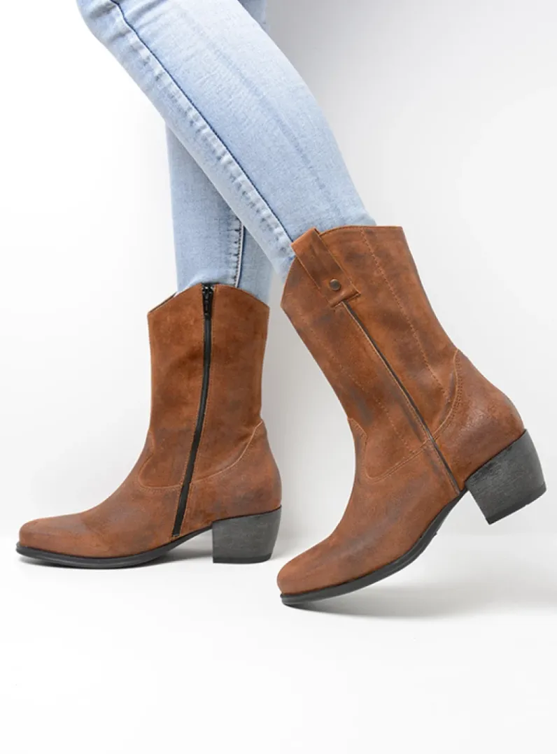 DAMES Wolky Cowboylaarzen|Herfst/Winter<Caprock HV - cognac suede