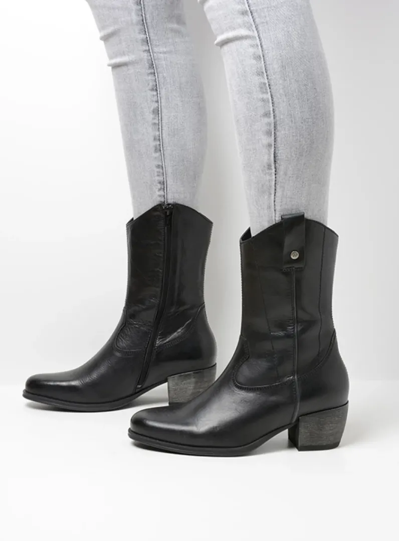 DAMES Wolky Cowboylaarzen|Herfst/Winter<Caprock HV - zwart leer