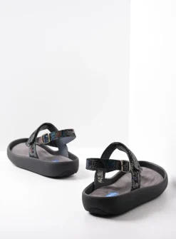 DAMES Wolky Sandalen<Cebu - zwart/blauw suede