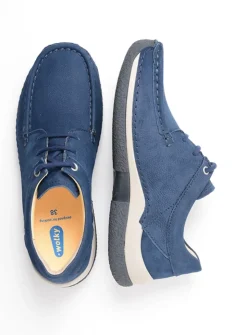 DAMES Wolky Lage Veterschoenen|Sneakers<Celebration - denimblauw nubuck