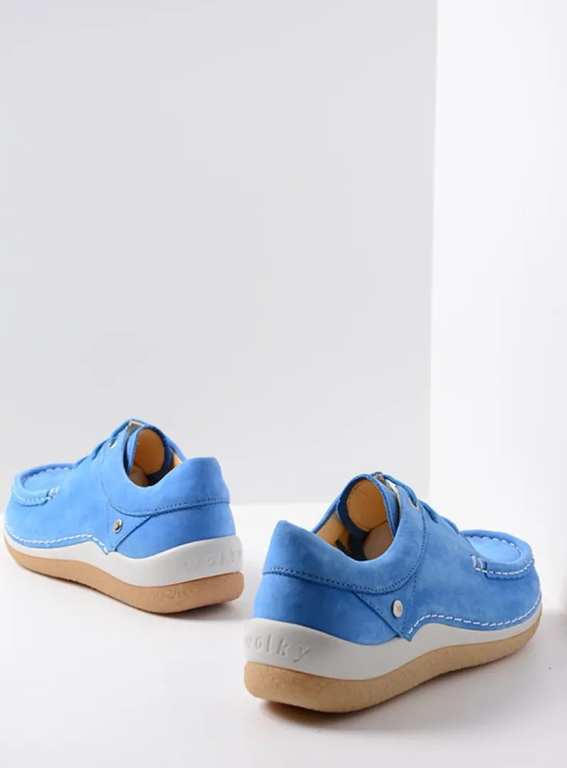 DAMES Wolky Lage Veterschoenen|Sneakers<Celebration - hemelsblauw nubuck