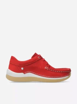 DAMES Wolky Lage Veterschoenen|Sneakers<Celebration - rood nubuck