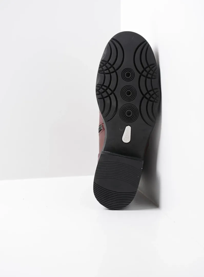 DAMES Wolky Veterlaarzen|Biker Boots<Center XW - bordeauxrood leer