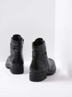 DAMES Wolky Veterlaarzen|Biker Boots<Center XW - zwart leer