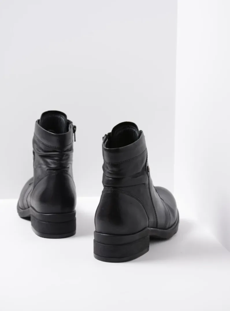 DAMES Wolky Veterlaarzen|Biker Boots<Center XW - zwart leer