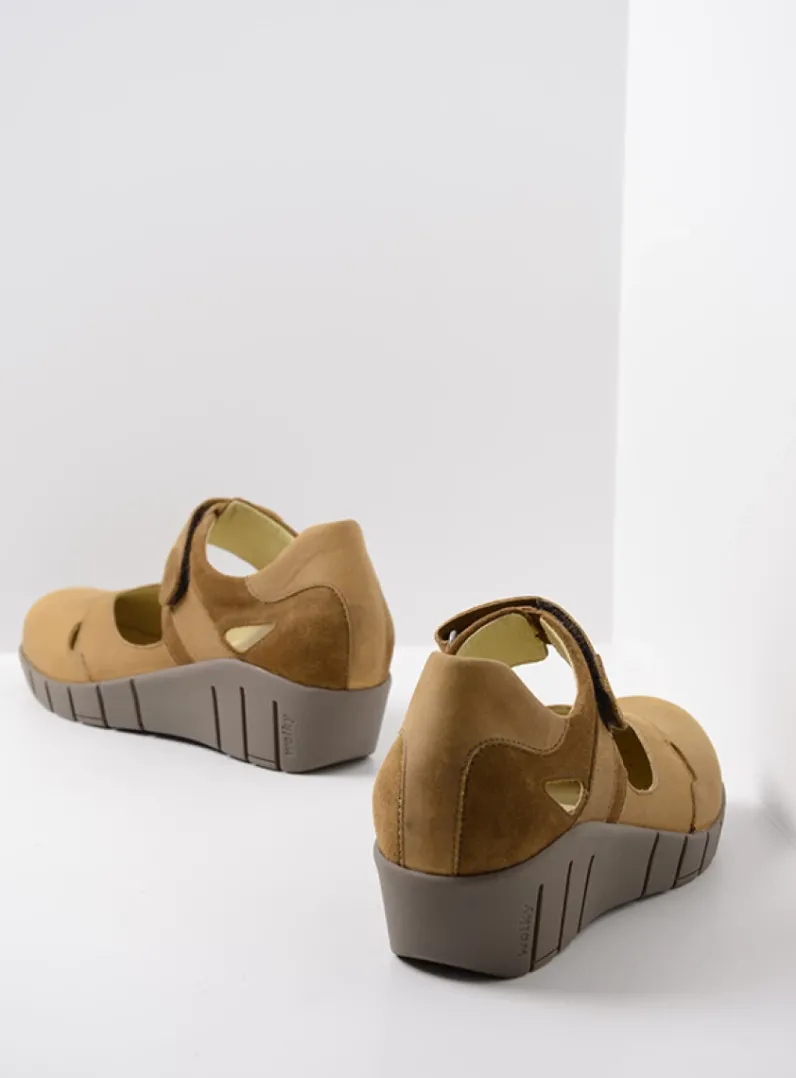 DAMES Wolky Bandschoenen<Charlotte - middenbruin nubuck