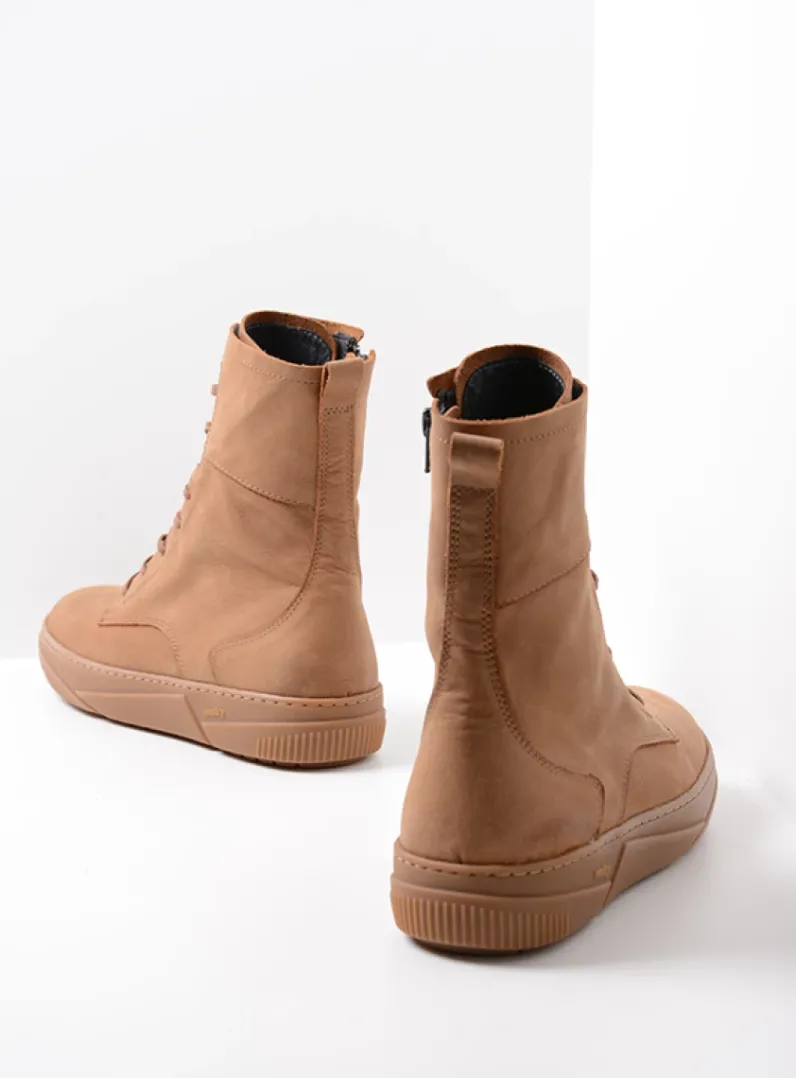 DAMES Wolky Hoge Veterschoenen|Veterlaarzen<Check - cognac nubuck