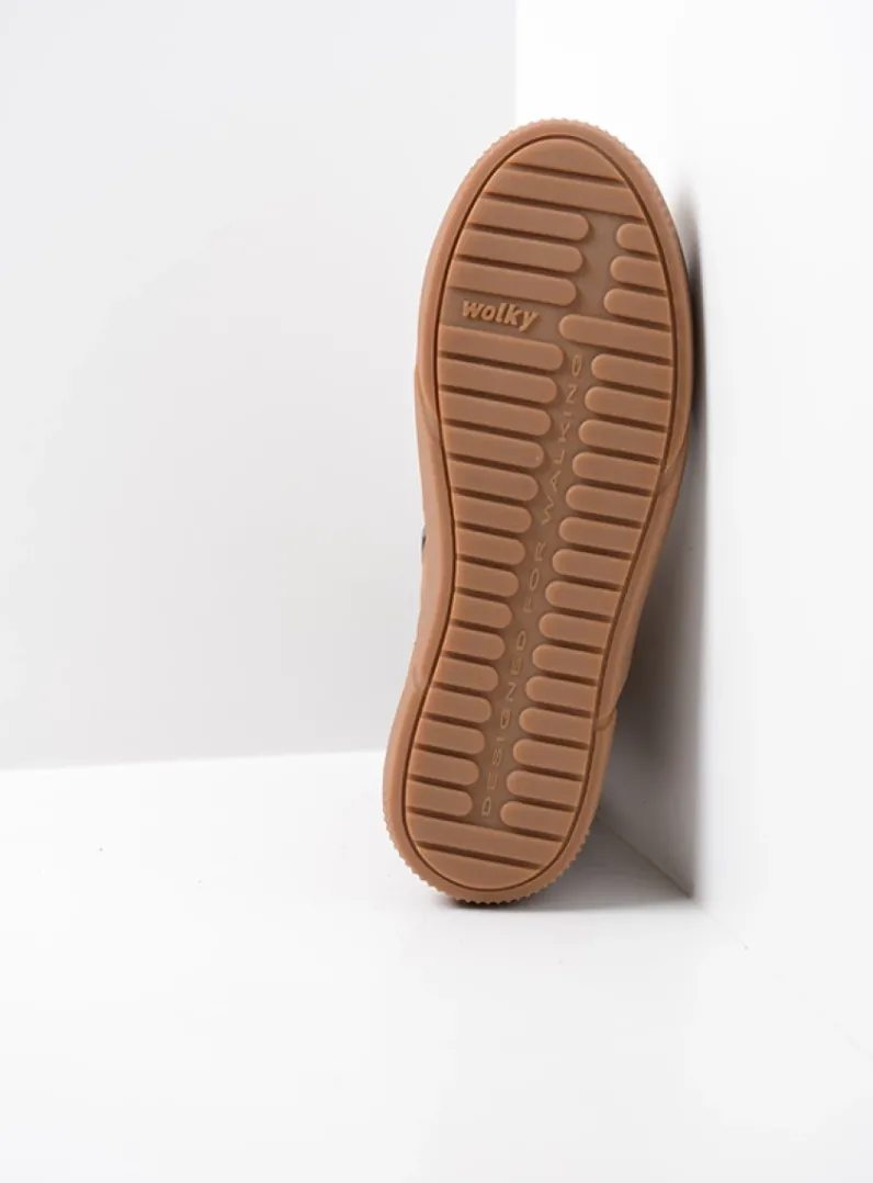 DAMES Wolky Hoge Veterschoenen|Veterlaarzen<Check - cognac nubuck