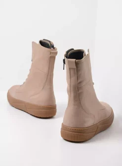 DAMES Wolky Hoge Veterschoenen|Veterlaarzen<Check - safari nubuck