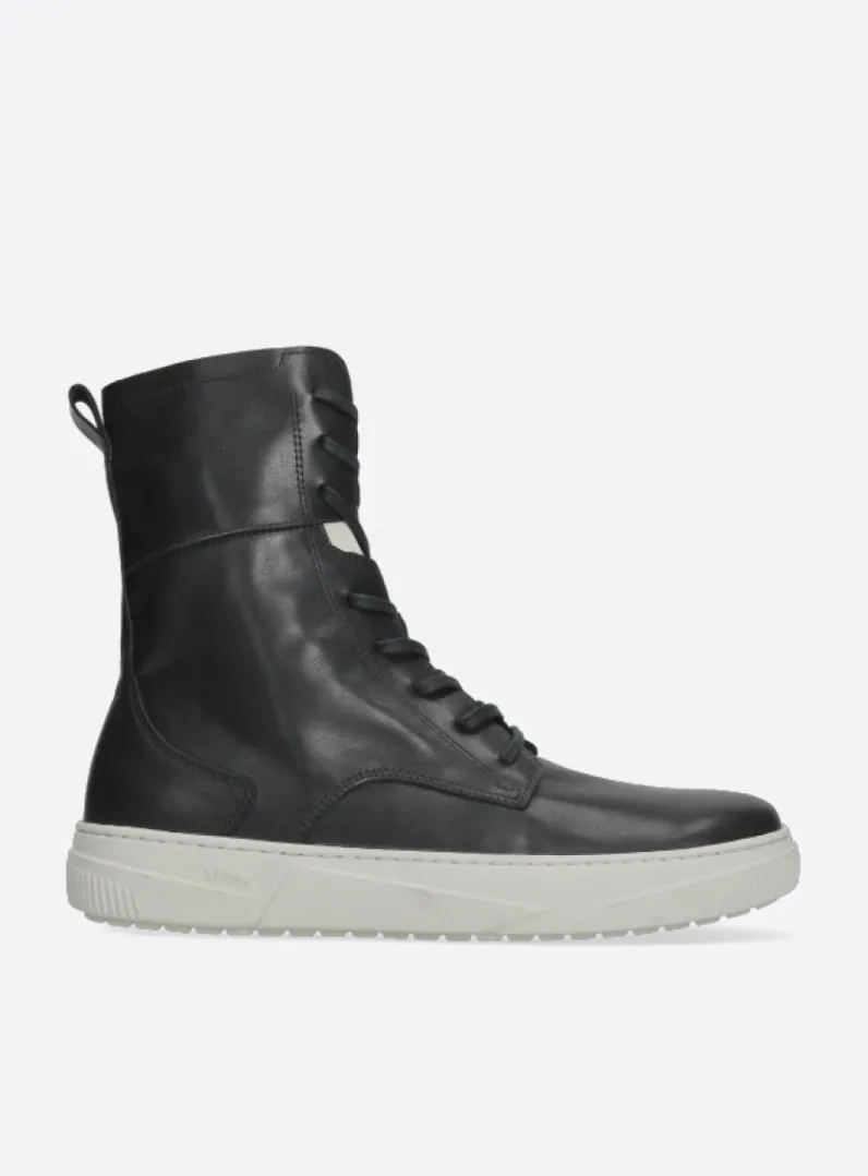 DAMES Wolky Hoge Veterschoenen|Veterlaarzen<Check - zwart leer