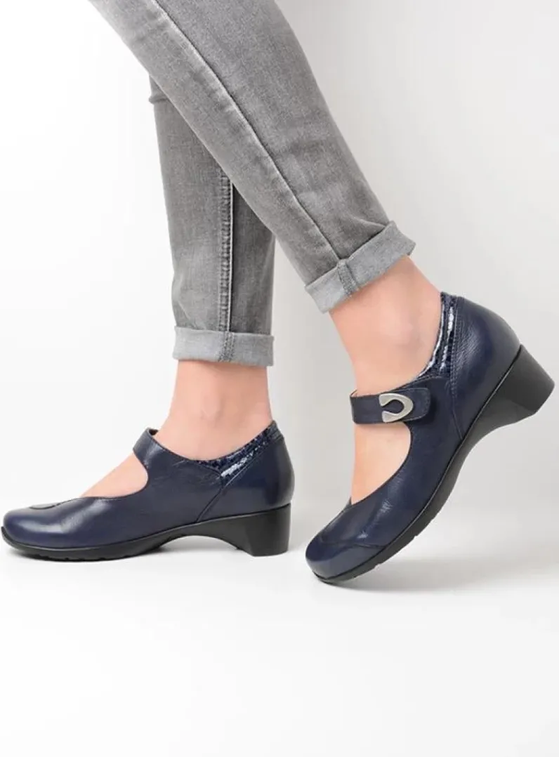 DAMES Wolky Herfst/Winter|Bandschoenen<Chili - blauw leer