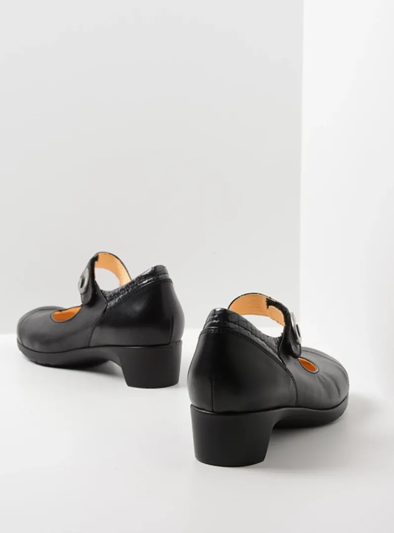 DAMES Wolky Herfst/Winter|Bandschoenen<Chili - zwart leer