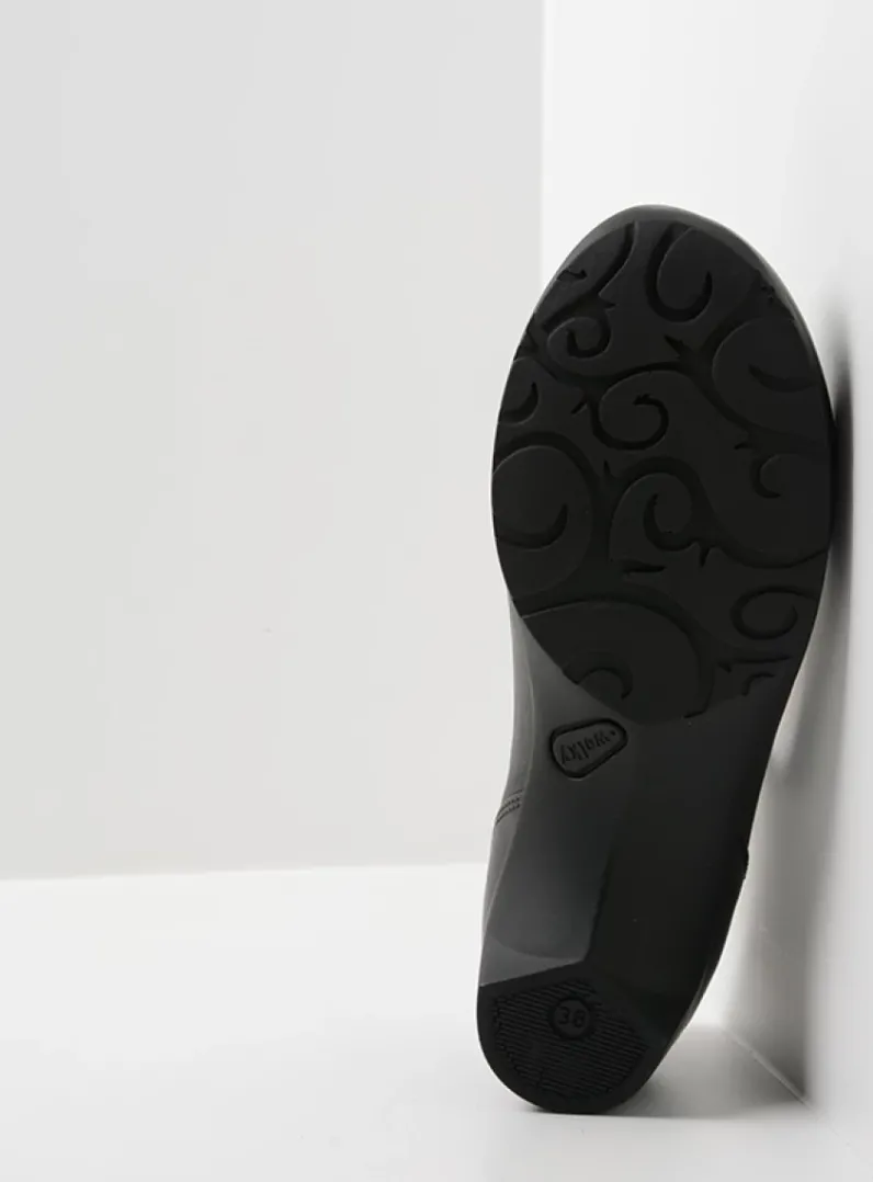 DAMES Wolky Herfst/Winter|Bandschoenen<Chili - zwart leer