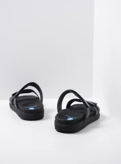 DAMES Wolky Slippers<Cirrus - donkerblauw leer