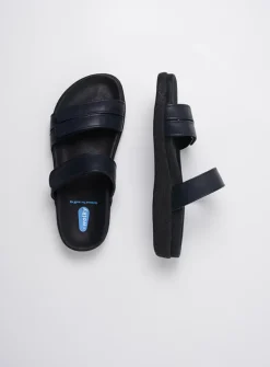 DAMES Wolky Slippers<Cirrus - donkerblauw leer