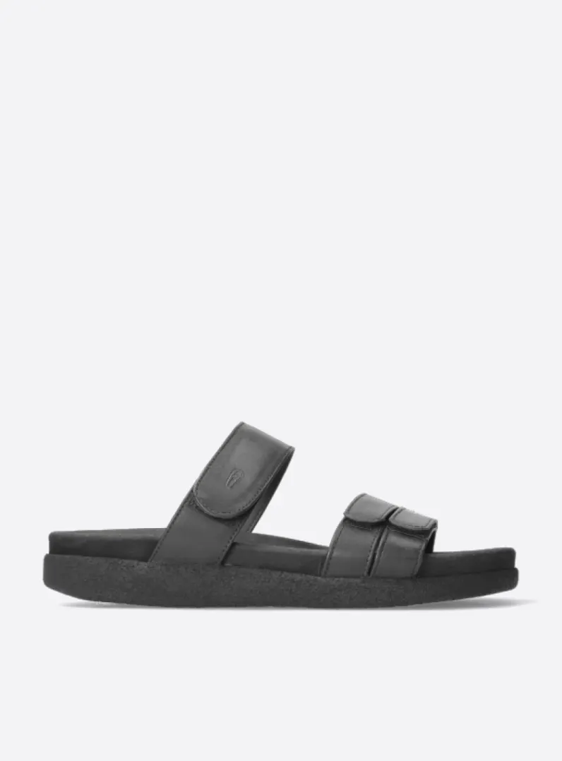 Heren Wolky Slippers Heren<Cirrus men - zwart leer