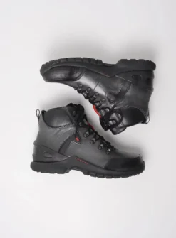 DAMES Wolky Hoge Veterschoenen|Wandelschoenen<City Tracker WP - antraciet leer