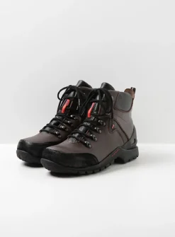 DAMES Wolky Hoge Veterschoenen|Wandelschoenen<City Tracker WP - bruin leer