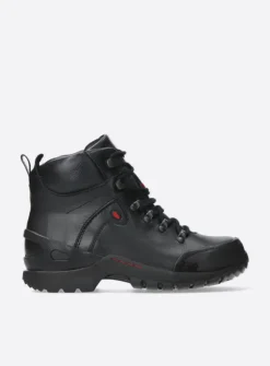 DAMES Wolky Hoge Veterschoenen|Wandelschoenen<City Tracker WP - zwart leer