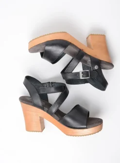 DAMES Wolky Sandalen<Cloudy - zwart leer