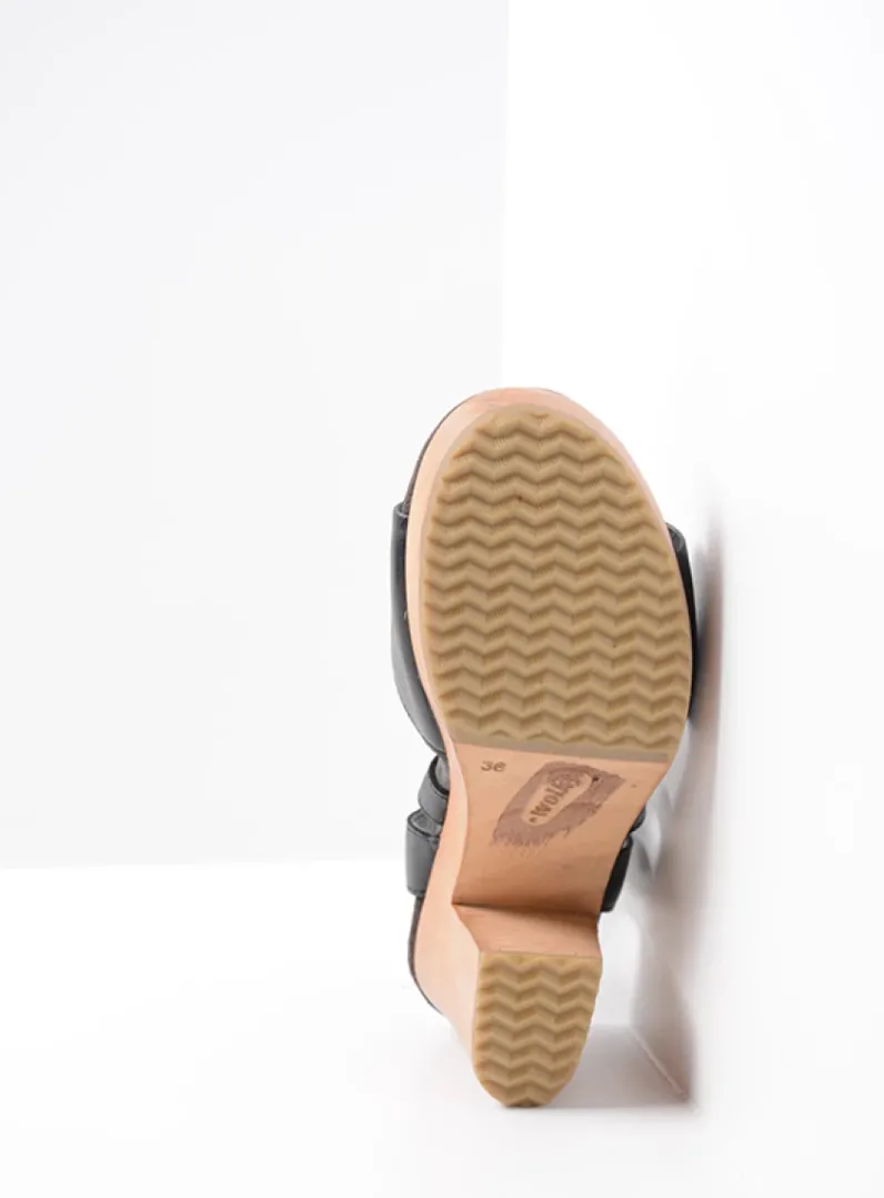 DAMES Wolky Sandalen<Cloudy - zwart leer