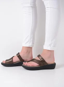 DAMES Wolky Slippers<Collins - brons leer