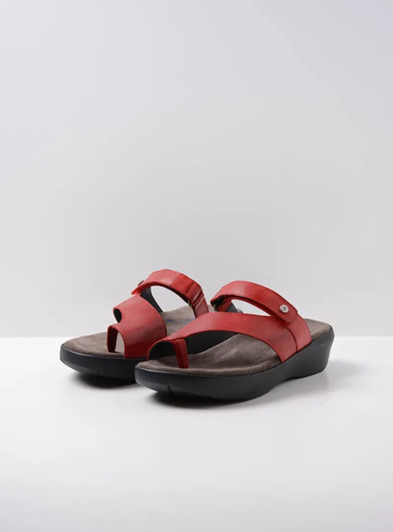 DAMES Wolky Slippers<Collins - rood leer