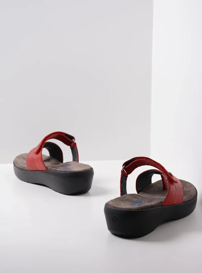 DAMES Wolky Slippers<Collins - rood leer