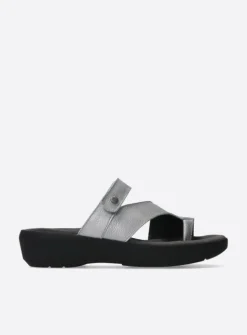 DAMES Wolky Slippers<Collins - zilver leer