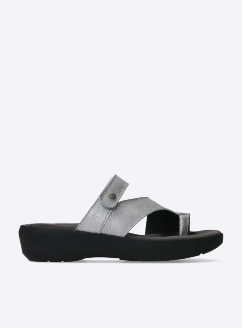 DAMES Wolky Slippers<Collins - zilver leer