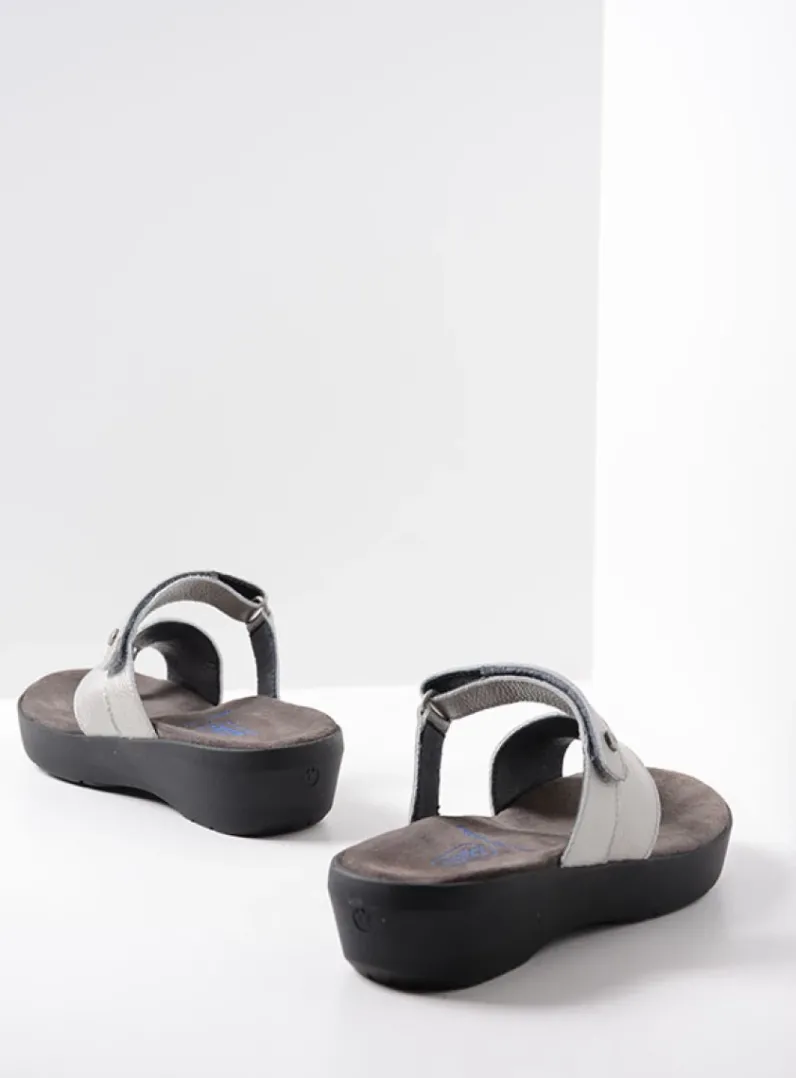 DAMES Wolky Slippers<Collins - zilver leer