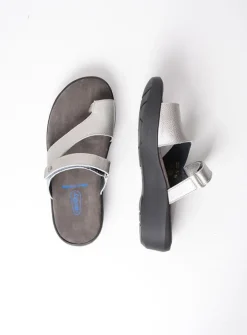 DAMES Wolky Slippers<Collins - zilver leer