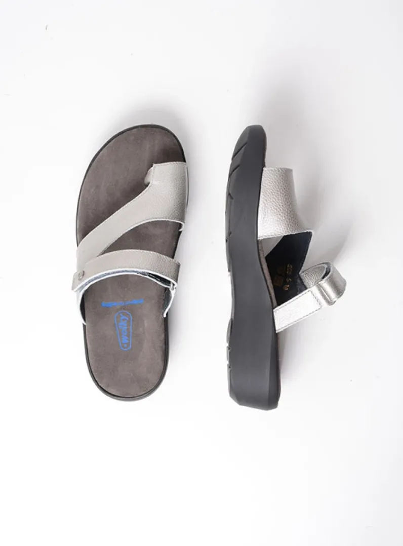 DAMES Wolky Slippers<Collins - zilver leer