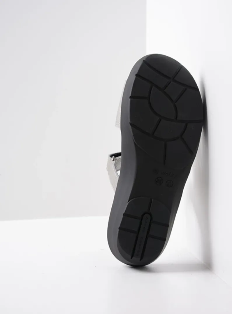 DAMES Wolky Slippers<Collins - zilver leer