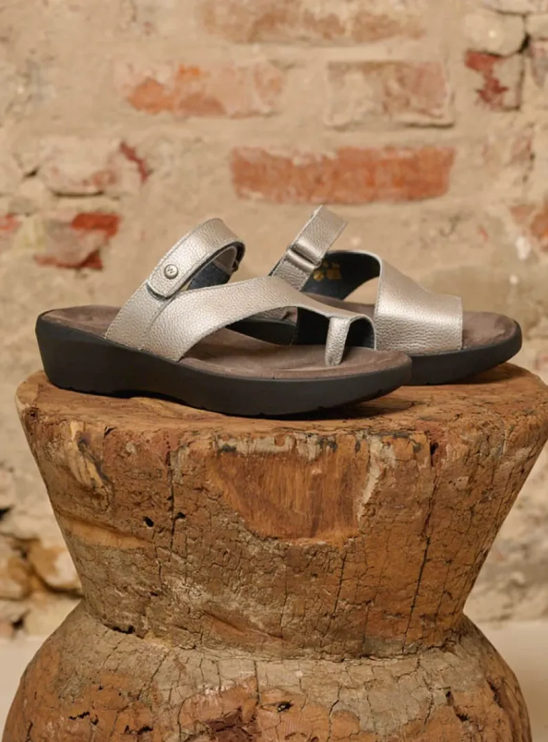 DAMES Wolky Slippers<Collins - zilver leer