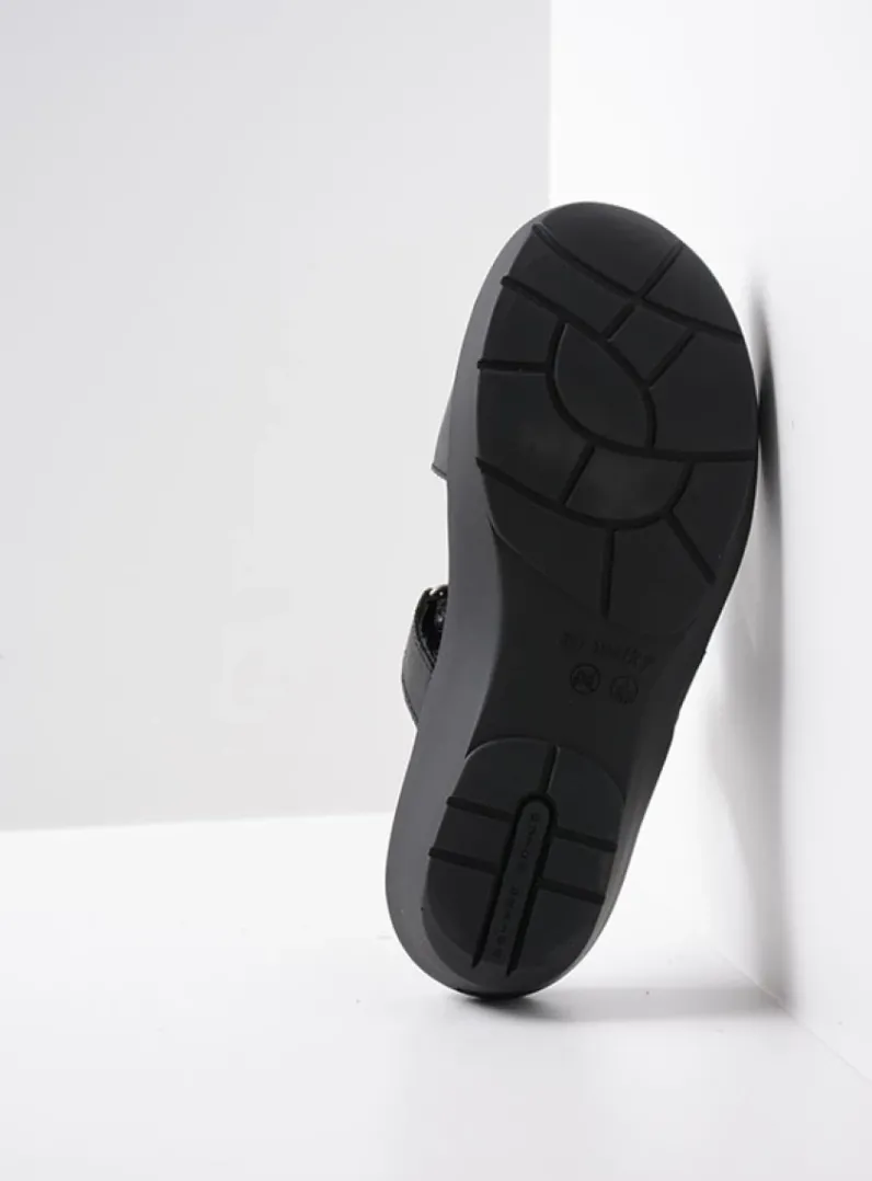 DAMES Wolky Slippers<Collins - zwart leer