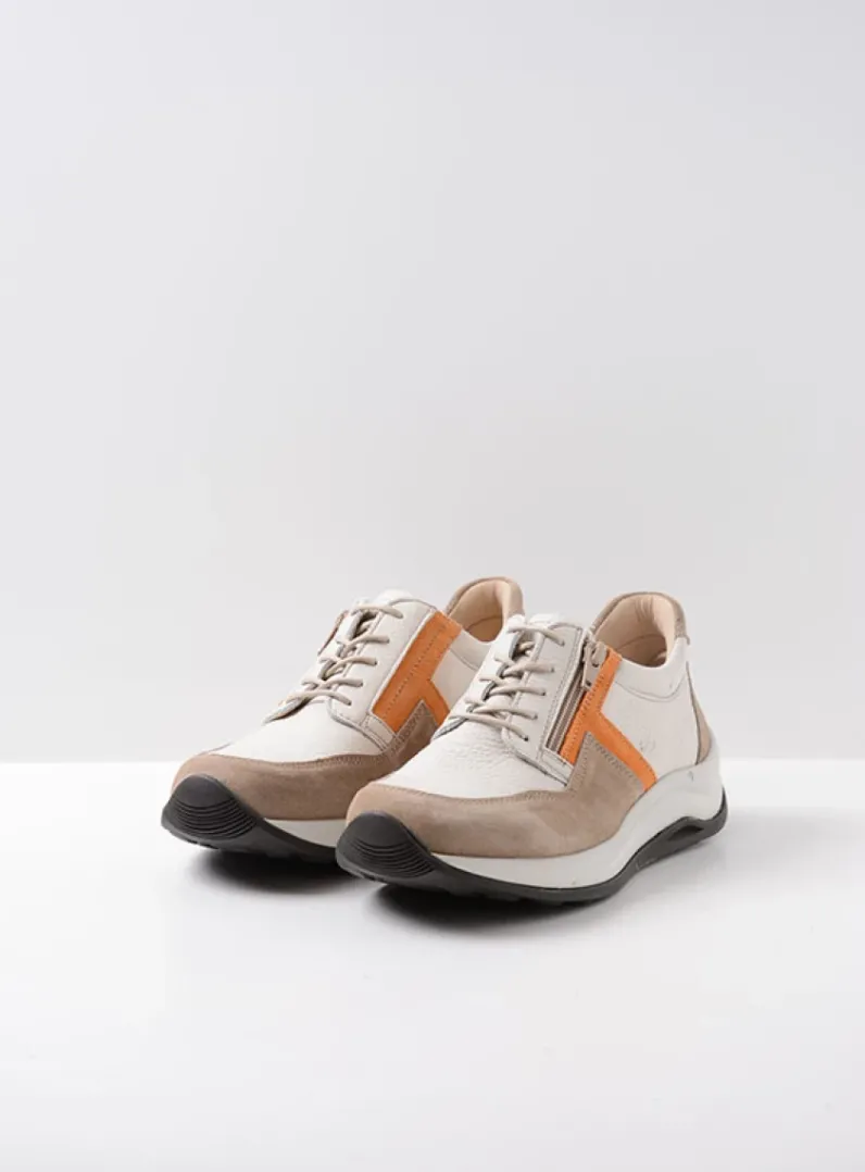 DAMES Wolky Lage Veterschoenen|Wandelschoenen<Comrie - beige/safari combi leer