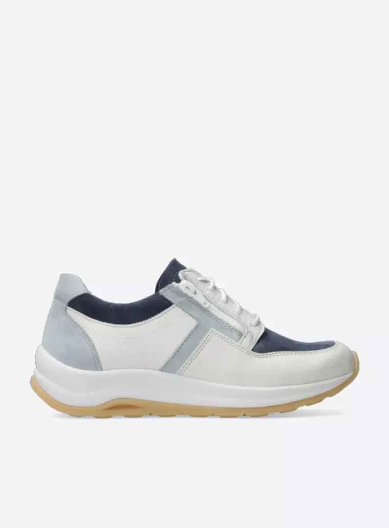 DAMES Wolky Lage Veterschoenen|Wandelschoenen<Comrie - gebroken wit/jeans leer