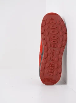 DAMES Wolky Lage Veterschoenen|Wandelschoenen<Comrie - rood combi leer