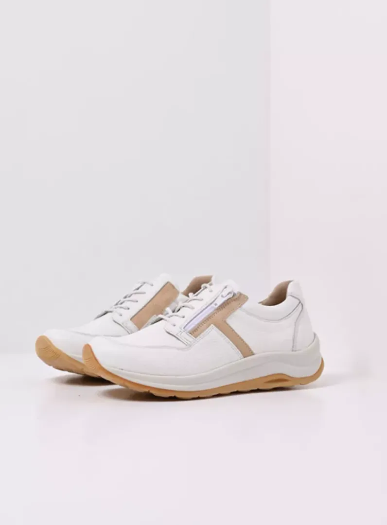 DAMES Wolky Lage Veterschoenen|Wandelschoenen<Comrie - wit/beige leer