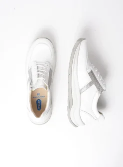 DAMES Wolky Lage Veterschoenen|Wandelschoenen<Comrie - wit/zilver combi leer