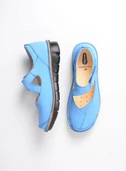 DAMES Wolky Herfst/Winter|Bandschoenen<Cordoba - hemelsblauw nubuck